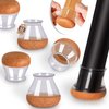 2023 New Chair Leg Floor Protector Chair Sliders Floor Protector Rubber Chair Leg Protectors for Hardwood Floors Felt Furniture Pads Silicone Caps 32Pack Clear Medium (Fit:0.76"-1.18")
