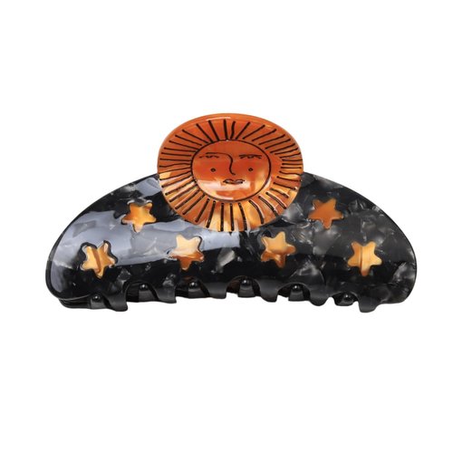 Generic Gold Sun Hair Clip,Acetate Claw Clip for Women,Women Hair Accessories, 1 Count (Pack of 1)