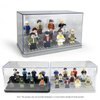 Acrylic Minifigure Display Case Stackable Action Figures Blocks Display Box, Clear Dustproof Display Case Box for Lego Lovers
