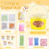 Corgi Yellow Clear Slime Kit, Big Slime Bucket with Slime Clay, 9 Packs of Add-ins, Slime Party Favors for Girls & Boys Ages 8-12, Crunchy Slime Sensory Toys, Holiday Birthday Hallowmas Gift for Kids