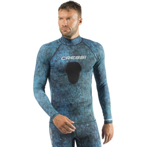 Cressi Hunter Rash Guard, camo blue, XL