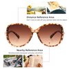 JM Bifocal Reading Sunglasses for Women Fashion Oversized Readers Outdoor Reading Glasses UV400 Protection Tortoise +2.25