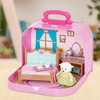 Li’l Woodzeez – Travel Suitcase Bedroom Playset – Portable – Dollhouse Furnitures & Accessories Included – Pretend Play Toy for Kids Age 3+