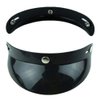 VCOROS Helmet Peak Shield Open Face Retro Motorcycle Helmet Sun Shade Protector Black Shield（Black