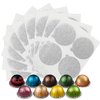 Clinuse Aluminum Foils Lids Seals to Reuse Nespresso Capsules Coffee Pods, Compatible with Nespresso Vertuoline Vertuo, 100Pcs Reuse Coffee Pods Cover Seals (61mm, Grey)