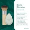 EcoTools Blend + Blur Makeup Brush and Sponge Duo, Makeup Blender Sponge & Foundation Brush, For Liquid & Cream Makeup, Cloud Skin, Eco Friendly, Latex-Free, Cruelty Free, & Vegan, 2 Piece Set