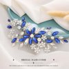 Catery Bride Wedding Hair Comb Blue Rhinestone Side Combs Bridal Hair Piece Headpiece Hair Accessories Headpiece for Women Pack of 1(Blue)