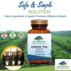 Green Tea Capsules - 90 Kosher Vegan Caps with 450mg Organic Full Spectrum and Pure Green Tea Extract