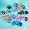 Moon Glitter Holographic Glitter Shapes 100% Cosmetic Glitter for Face, Body, Nails, Hair and Lips - 0.10oz - Pink