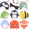 ARELUX 18in Soft Dinosaur Anime Plush Pillow Cute Stuffed Animal Plush Toy Kawaii Plushies Room Decor Christmas Decorations Gifts for Women Kids Birthday