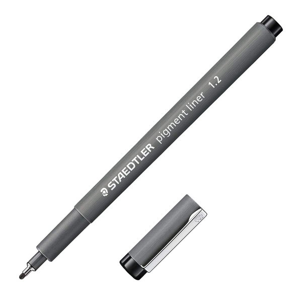 Staedtler Pigment Liner, 1.2 mm, 308 Black, Pack of 1, 308 12-9