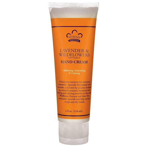 Nubian Heritage Hand Cream, Lavender and Wildflower, 4 Ounce