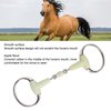 FECAMOS Horse Snaffle Bit, Rubber Wrapped Easy to Control Compact Horse Mouth Bit Apple Flavor Professional for Racing