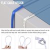 Cat 7 Ethernet Cable 1 ft 6 Pack (Highest Speed Cable) Cat7 Flat Shielded Ethernet Patch Cables - Internet Cable for Modem, Router, LAN, Computer - Compatible with Cat 5e, Cat 6 Network