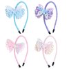 YARIEW 4 Pcs Butterfly Headbands for Girls Glitter Non Slip Fairy Headbands Butterfly Headband for Little Girl Hair Accessories Cute Headband for Butterfly Birthday Party Decorations Gifts