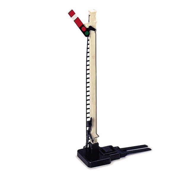 Hornby Single Home Signal Display OO Scale Model Train Track Accessory R171 Small, White & Red