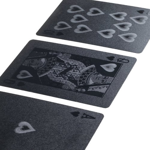 TMG Deck of Black Devil Embossed Poker Playing Cards- Includes Bonus Cut Card!