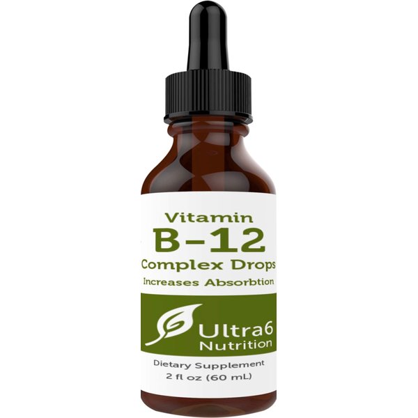 Ultra6 Nutrition Vitamin B12 Sublingual Liquid Drops - B12 Methylcobalamin Supplement Great for Energy & Tiredness - Vitamin-B Supplements for Women & Men - 90 Day Supply
