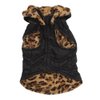 Zack & Zoey Polyester Gold Print Leopard Dog Vest, XX-Small, Black