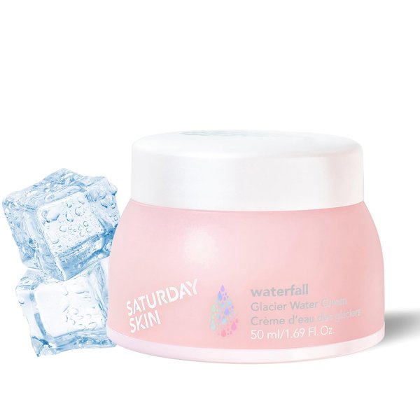 Saturday Skin Face Moisturizer Water Face Cream Natural Oil free Gel Type Cream From Alaska Glacier Water Day & Night Korean Skin Care Cream Soothing Hydrating Facial Moistrurizer (1.69 Fl. Oz. 50ml)