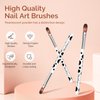 MelodySusie 3Pcs Acrylic Nail Brush Set, Size 8/10/14 Professional Pen for Acrylic Application Acrylic Powder Nail Art Extension and 3D Nail Carving for DIY Home Salon Nail Art Manicure Tool