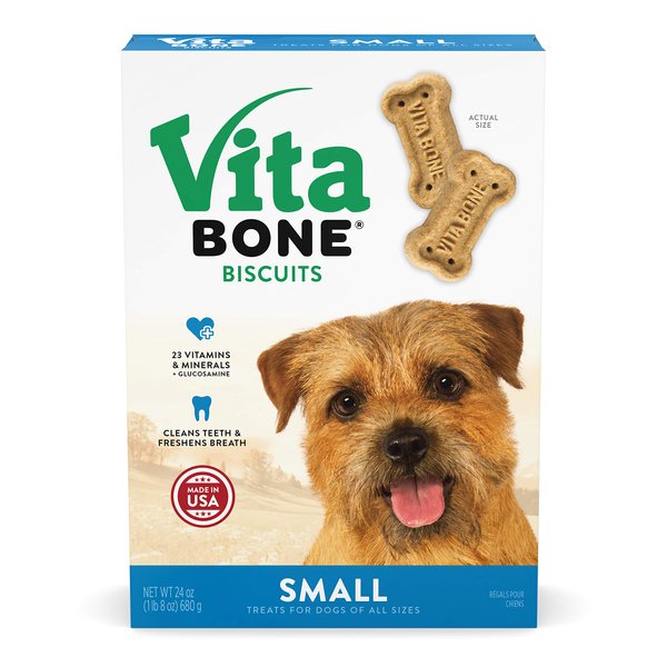 Vita Bone Dog Biscuit Treats, Small, 24 Ounce Box