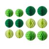12pcs 6 inch 8 inch Tissue Paper Honeycomb Balls Party Backdrop Decoration Paper Flower Balls Craft Kit Paper Honeycomb Ball for Wedding Room Birthday Baby Shower (Green Set)