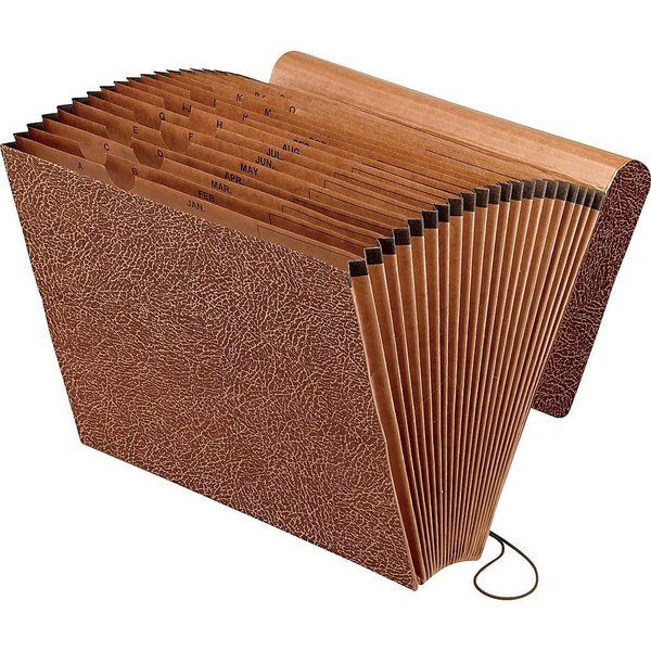 Pendaflex 01365 Leather-Look Index Expanding File With Elastic Cord