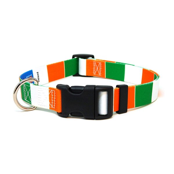 Ireland Dog Collar | Ireland Flag | Quick-release Buckle | Made in NJ, USA | for Small Dogs