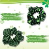 St Patricks Day Hair Scrunchies for Women Shamrock Headband Hair Accessories Clover Green Scrunchies Ponytail Holder St Patty's Day Accessories Elastic Green Hair Band Irish Headband 2Pcs