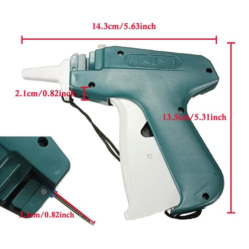 Winnerbe Clothes Price Label Tagging Gun, Labeler Clothing Tag Attacher with 1000(±50) White Barbs Fasteners and 5 Extra Steel Needles