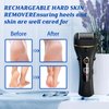 7d24hcare Electric Foot Callus Remover, 16 in 1 Rechargeable Pedicure Kit, Waterproof Scrubber Dead Skin Removal Tool with 3 Rollers & 2 Speeds for Feet Care, Battery Display - Black