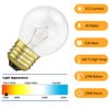 Oven Light Bulb 40 Watt, G45 Clear - High Temp 120V 415 Lumens E26 Standard Base, Appliance Light Bulb for Stove Refrigerator Microwave 4-Pack
