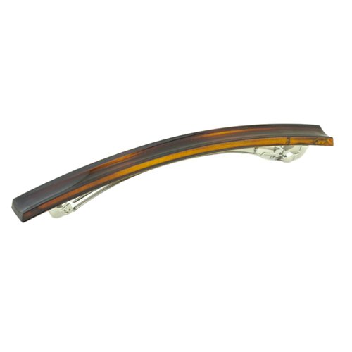 Parcelona French 4 Inches Long and Thin Celluloid Tortoise Shell Hair Clip Barrette by Parcelona