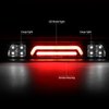 DNA MOTORING 3BL-TTU07-3D-LED-BK-SM Black Housing 3D LED Third Tail Brake Light [Compatible with 07-18 Tundra]