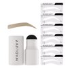 MADLUVV Eyebrow Stencil Kit - Easy-to-Use, Natural Look, 6 Popular Shapes, Used by Professionals - Includes Stamp, Stencils, Spoolie, and Travel Bag (Medium Brown)