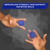 THERABAND Hand Exerciser, Stress Ball For Hand, Wrist, Finger, Forearm, Grip Strengthening & Therapy, Squeeze Ball to Increase Hand Flexibility & Relieve Joint Pain, Blue, Firm