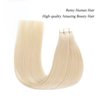 ABH AmazingBeauty Hair Tape in Hair Extensions Human Hair Semi-permanent Tape Attached Real Remy Tape Extensions 50g 20pcs Invisible Seamless Reusable Skin Weft Platinum Blonde Color 60 18 Inch