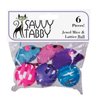 Savvy Tabby US1394 06 6-Pack Jewel Mice Lattice Balls Cat Toy