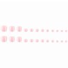Pink Press on Toes Nails French Tip Fake Toenails Short Glue on Toenails with White French Tip Designs Square False Nails White Tip Stick on Toenails for Women Full Cover Glossy Acrylic Toe Nails