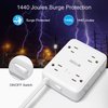 Surge Protector Power Strip with USB, TROND Ultra Thin Flat Plug 15ft Extension Cord 1625W, 3 USB A & 1 USB C, 8AC Outlets 1440J Surge Protection Wall Mount for Home Office Dorm Room Essentials, White