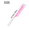 Virtue morals 32 Pieces Carbon Fiber Hair Parting Comb Pink Rat Tail Comb Stainless Steel Pintail Comb Anti Static Heat Resistant Hairdressing Comb for Braids Hair Cutting Hairdressing Styling Tools