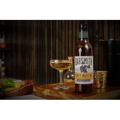 Barsmith Bar Essentials Dirty Martini Mix with Freshly Pressed Olives, Rich and Salty Flavor, 12.7-oz. Bottle, Pack of 1