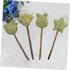 BCOATH 4pcs Chew Toys Kitten Treats Pet Toys Cat Treat Cat Nipp Cat Treat Toys Wooden Green Cat Catnip Ball Cat Sweet Lollipop Cat Toy Cat Grass Molar Toy Ball Kitten Teething Toys Cat