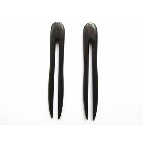 Myhsmooth Zz-bs-double 2 Count Hair Sticks Natural Black Sandalwood(ebony) Handmade Carved Hair Clip Shawl Hair Pins Pack of 2 Pcs :Double