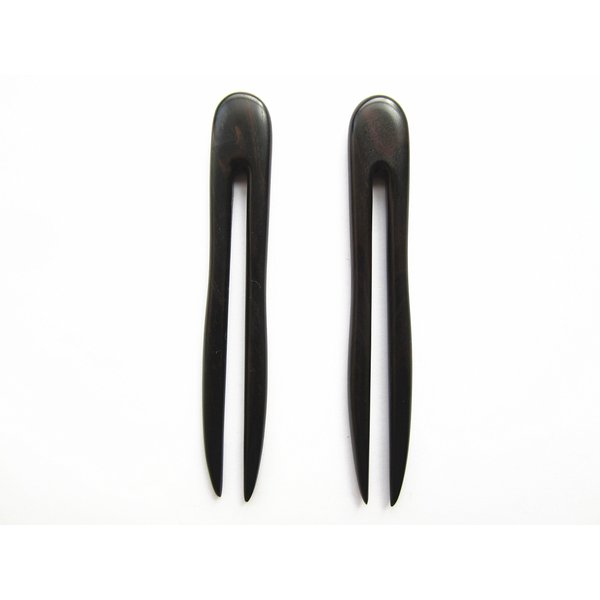 Myhsmooth Zz-bs-double 2 Count Hair Sticks Natural Black Sandalwood(ebony) Handmade Carved Hair Clip Shawl Hair Pins Pack of 2 Pcs :Double