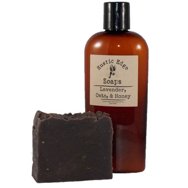 Lavender, Oats, and Honey Goat Milk Soap and Lotion Set