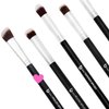 Angled Eyeshadow Blending Makeup Brush – Small Mini Angle Kabuki, Synthetic Eye Shadow Blender Brushes for Eyelid, Brow Bone, Crease, Cheek Highlighter, Setting Liquid Cream Mineral Powder Cosmetics