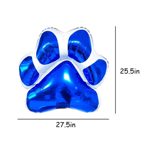 GLASNES Blue Dog Paw Print Balloons Dog Party Balloons Decorations 2Pcs Dog Paw Shaped Foil Balloons for Pets Party Kids Birthday Baby Shower Decorations