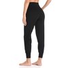 Colorfulkoala Women's High Waisted Joggers with Pockets Full Length Sweatpants & Lounge Pants (S, Black)